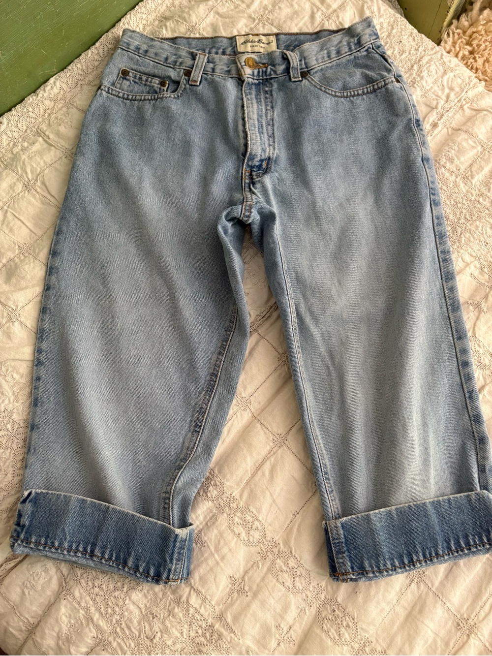 Vintage denim Capris 13 inch waist Eddie Bauer women’s